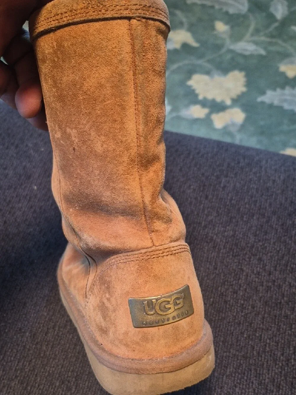 UGG Chestnut Suede Mid-Calf Boots